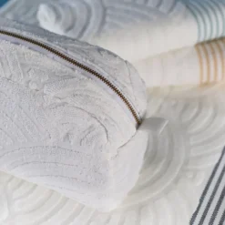 Maison Jean-Vier Trousse de toilette basque Blanc