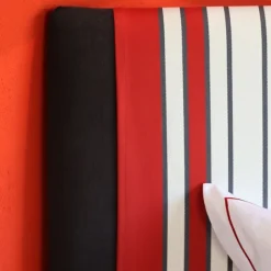 Maison Jean-Vier Tête de lit tapissée gris lit 180 cm